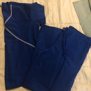 Royal blue scrub set